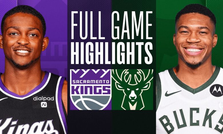 sacramento kings vs milwaukee bucks match player stats​