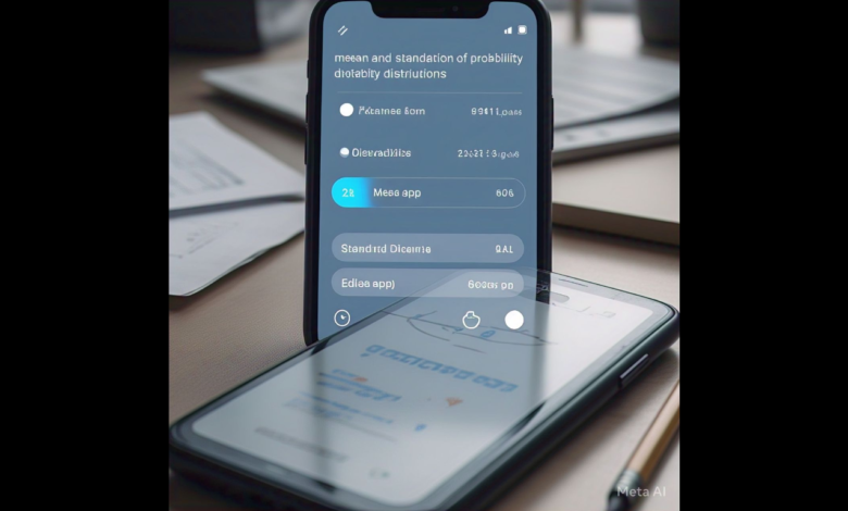 mean and standard deviation of probability distributions edia app​